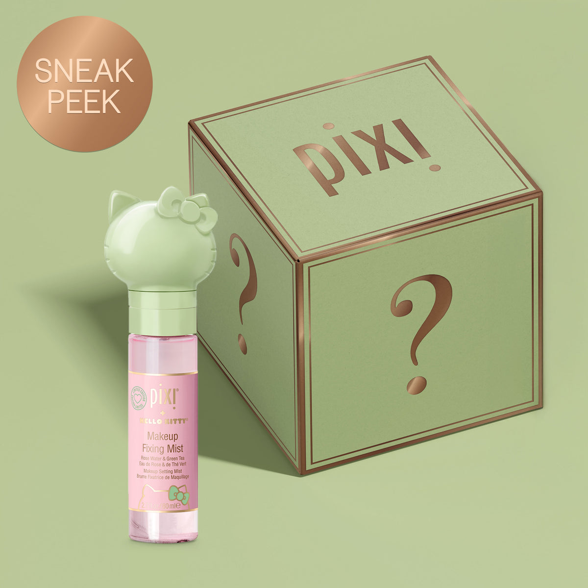 Mystery Box Bundle - Sneak Peek with Pixi + Hello Kitty Makeup Fixing Mist