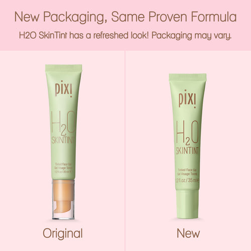 New Packaging, Same Proven Formula: H2O SkinTint has a refreshed look! Packaging may vary. Original bottle shown next to new bottle.