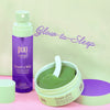 Pixi skincare products including Dream-y Mist and Dream-y Eye on a pink and green background.